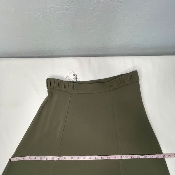 ZARA A-Line Midi Skirt – Olive Green (NWT) Size M - Picture 8 of 9